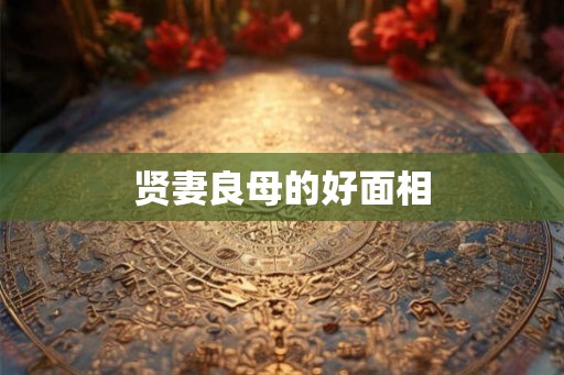 贤妻良母的好面相
