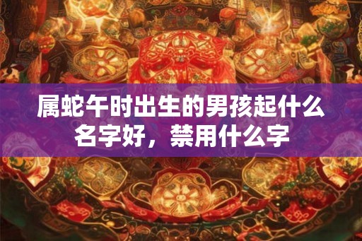 属蛇午时出生的男孩起什么名字好,禁用什么字 属蛇午时出生的男孩起什么名字好,禁用什么字