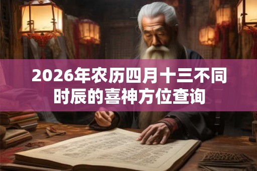 2026年农历四月十三不同时辰的喜神方位查询