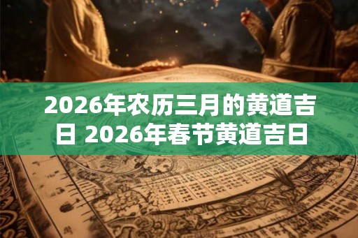 2026年农历三月的黄道吉日 2026年春节黄道吉日