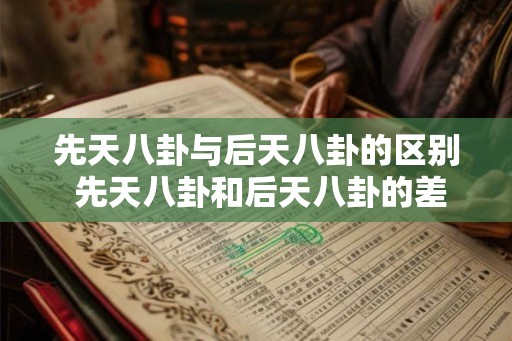 先天八卦与后天八卦的区别 先天八卦和后天八卦的差异