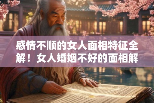 感情不顺的女人面相特征全解！女人婚姻不好的面相解析！