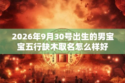 2026年9月30号出生的男宝宝五行缺木取名怎么样好