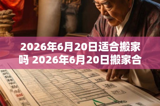 2026年6月20日适合搬家吗 2026年6月20日搬家合适吗
