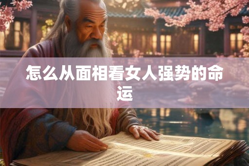 怎么从面相看女人强势的命运