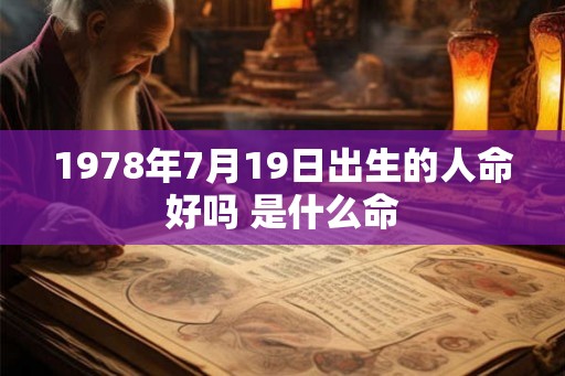 1978年7月19日出生的人命好吗 是什么命 1978年7月19日出生的人命好吗 是什么命