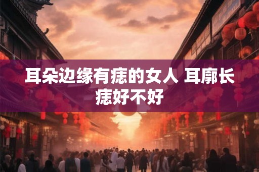 耳朵边缘有痣的女人 耳廓长痣好不好