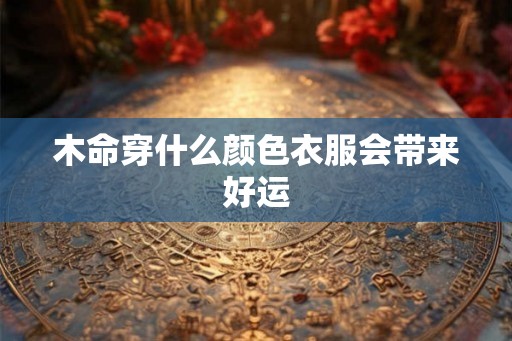 木命穿什么颜色衣服会带来好运