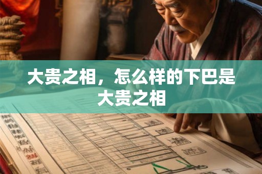大贵之相，怎么样的下巴是大贵之相
