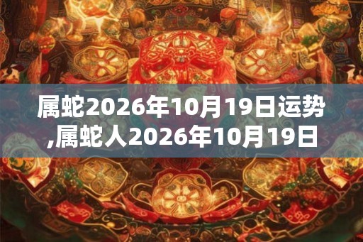 属蛇2026年10月19日运势,属蛇人2026年10月19日财运,生肖蛇2026年10月19日运势 属蛇2026年10月19日运势,属蛇人2026年10月19日财运,生肖蛇2026年10月19日运势
