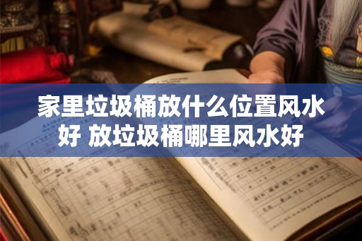 家里垃圾桶放什么位置风水好 放垃圾桶哪里风水好