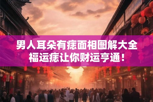 男人耳朵有痣面相图解大全福运痣让你财运亨通！