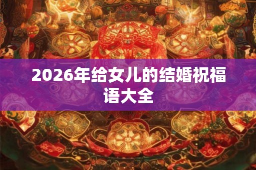 2026年给女儿的结婚祝福语大全 2026年给女儿的结婚祝福语大全