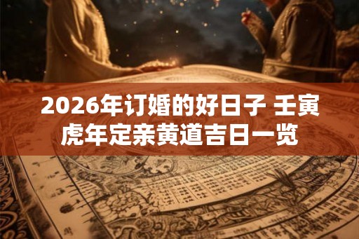 2026年订婚的好日子 壬寅虎年定亲黄道吉日一览