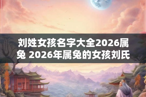 刘姓女孩名字大全2026属兔 2026年属兔的女孩刘氏名字有哪些
