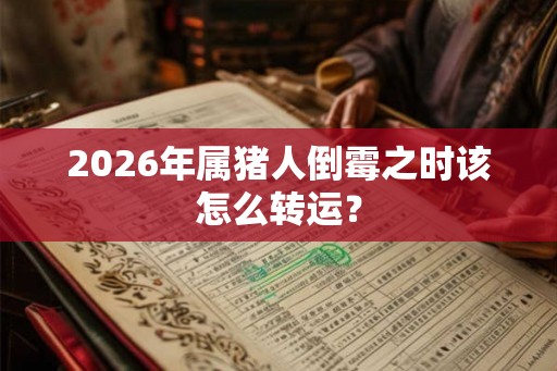 2026年属猪人倒霉之时该怎么转运？