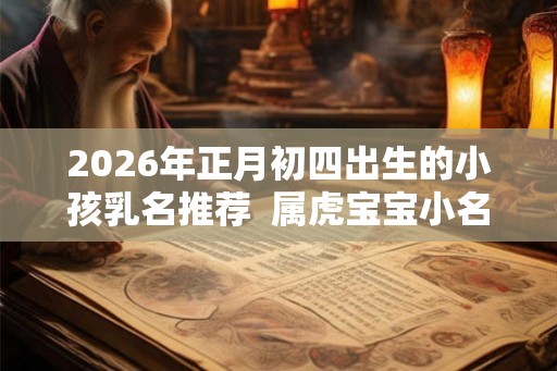 2026年正月初四出生的小孩乳名推荐  属虎宝宝小名
