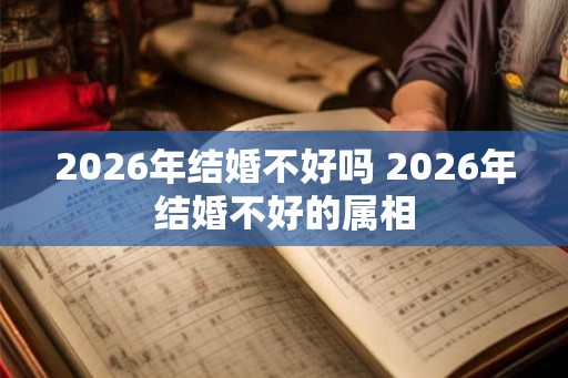 2026年结婚不好吗 2026年结婚不好的属相