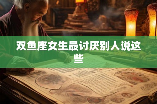 双鱼座女生最讨厌别人说这些 双鱼座女生最讨厌别人说这些