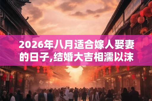 2026年八月适合嫁人娶妻的日子,结婚大吉相濡以沫