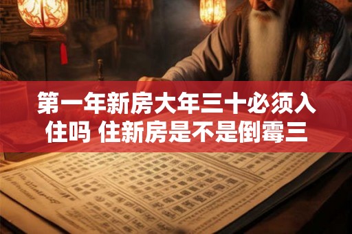 第一年新房大年三十必须入住吗 住新房是不是倒霉三年