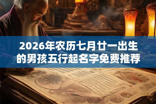2026年农历七月廿一出生的男孩五行起名字免费推荐