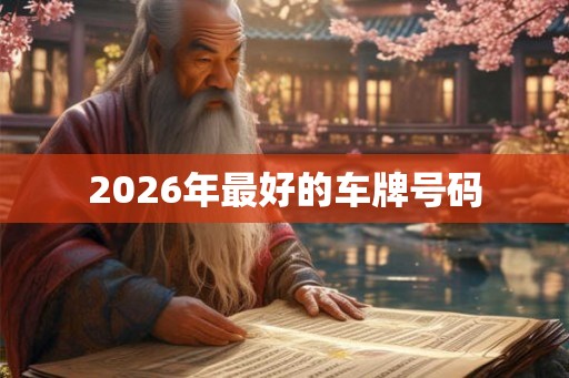 2026年最好的车牌号码