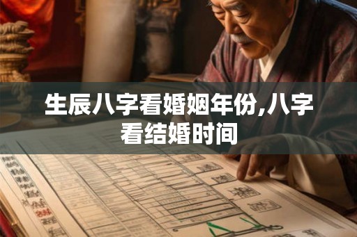生辰八字看婚姻年份,八字看结婚时间