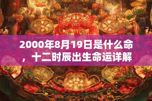 2000年8月19日是什么命，十二时辰出生命运详解