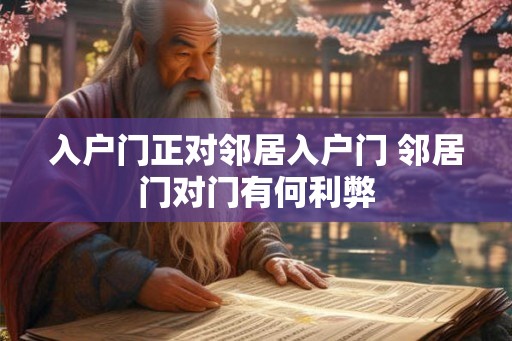 入户门正对邻居入户门 邻居门对门有何利弊