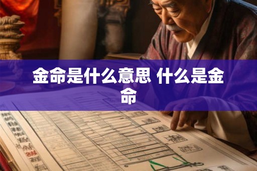金命是什么意思 什么是金命