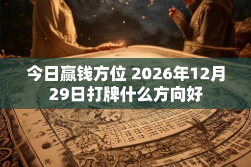 今日赢钱方位 2026年12月29日打牌什么方向好