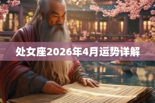 处女座2026年4月运势详解