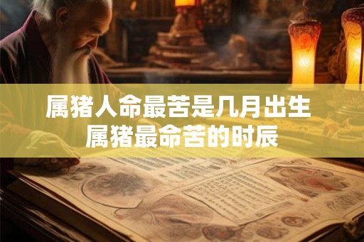 属猪人命最苦是几月出生 属猪最命苦的时辰