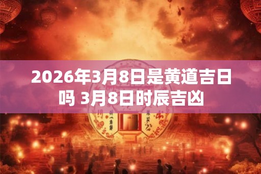 2026年3月8日是黄道吉日吗 3月8日时辰吉凶