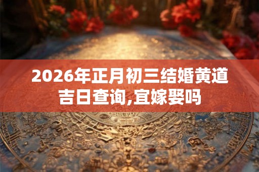 2026年正月初三结婚黄道吉日查询,宜嫁娶吗