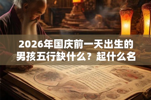 2026年国庆前一天出生的男孩五行缺什么？起什么名字？