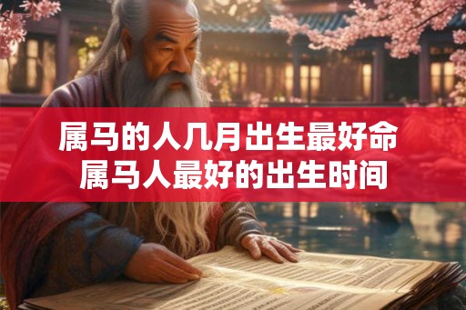 属马的人几月出生最好命 属马人最好的出生时间