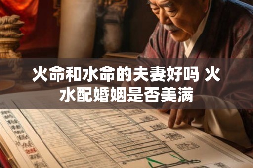 火命和水命的夫妻好吗 火水配婚姻是否美满