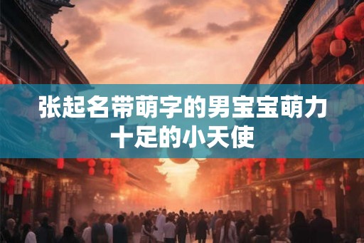 张起名带萌字的男宝宝萌力十足的小天使
