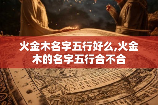 火金木名字五行好么,火金木的名字五行合不合