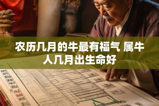 农历几月的牛最有福气 属牛人几月出生命好