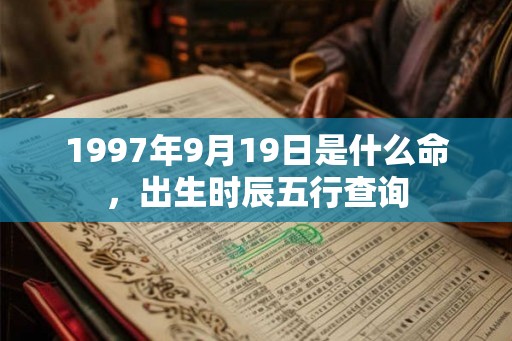 1997年9月19日是什么命，出生时辰五行查询