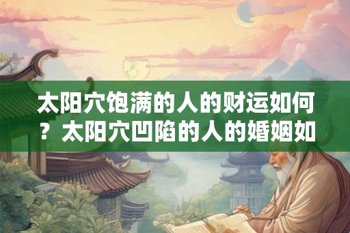太阳穴饱满的人的财运如何？太阳穴凹陷的人的婚姻如何？