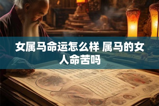 女属马命运怎么样 属马的女人命苦吗