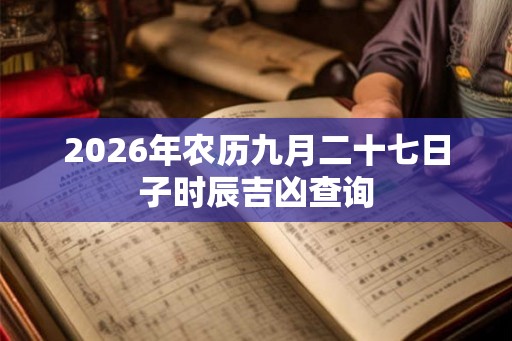 2026年农历九月二十七日子时辰吉凶查询
