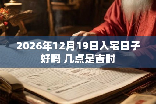 2026年12月19日入宅日子好吗 几点是吉时