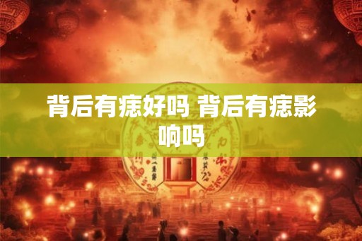 背后有痣好吗 背后有痣影响吗