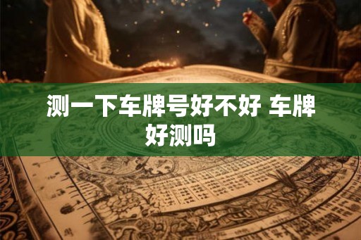 测一下车牌号好不好 车牌好测吗