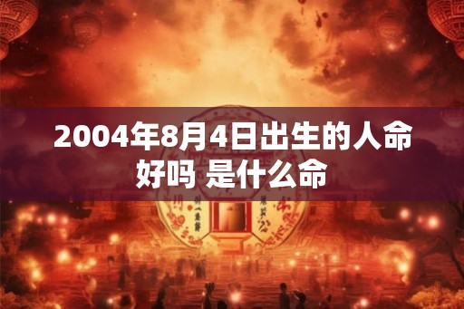 2004年8月4日出生的人命好吗 是什么命